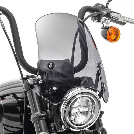 Motorrad-Windschutzscheibe - FB2 - Rauchgrau - Polycarbonat 4 mm - Gabelstützen Ø49 mm