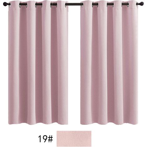 Rideau occultant pour salon, rideau isolant thermique, rideau à œillets, convient pour porte-fenêtre (2 pièces, 132 x 213 cm).
