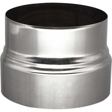 Réducteur de tuyau de poêle 120 mm à 110 mm - Raccord de , XU,poêle - En acier inoxydable - Réduction du tuyau de cheminée - (1/4)