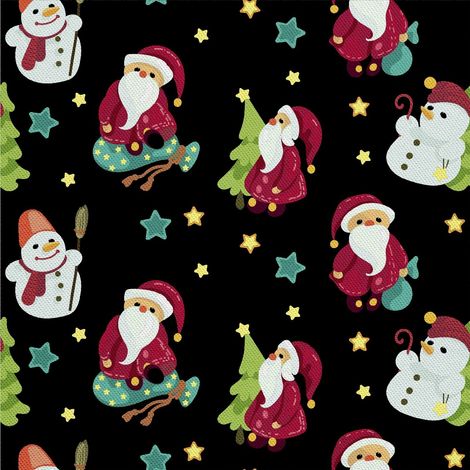 Tela Oxford decorativa para exteriores - motivo de Papá Noel y muñecos de nieve 2 I DX551 (1/5)