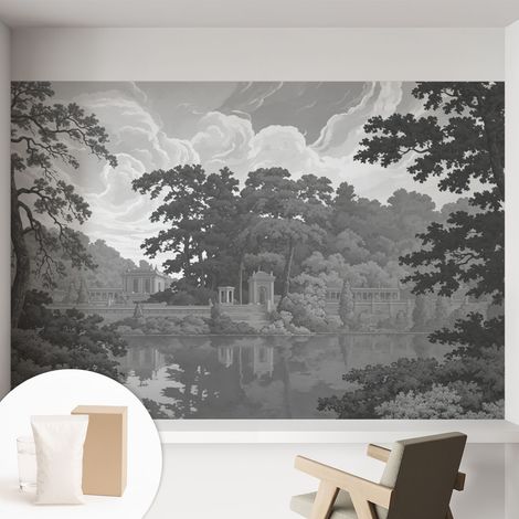 Papier peint intissé classique moderne pour salon et chambre à coucher Décoration rapide avec colle Paysage naturel 152x104 cm (1/5)
