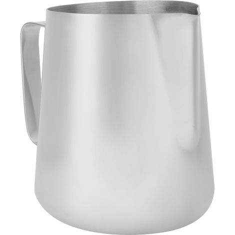 Pichet à lait en acier inoxydable avec mousseur intégré, idéal pour le café latte, sans graduation, 1000 ml, pour une utilisation domestique.