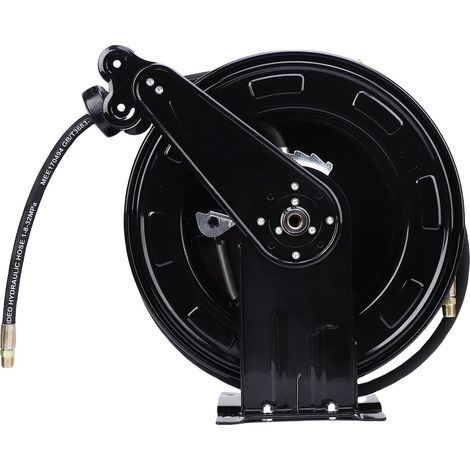 Enrouleur de Tuyau pour Nettoyeur Haute Pression, 2 Bras 3/8 Pouces X 49,21 Pieds Rétractables, 4000 PSI, avec Tuyau de 49,21 Pieds, Fil de 4,9, Raccord M22, pour Air, Eau (1/5)