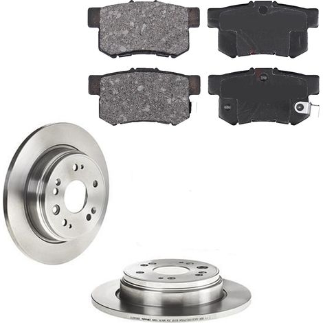 KIT FRENI POSTERIORI compatibile con HONDA FR-V (BE) - DISCHI + PASTIGLIE OEM: FDB1679 / 17375 /SOSTITUZIONE DIRETTA/BASSA POLVERE/SILENZIOSO