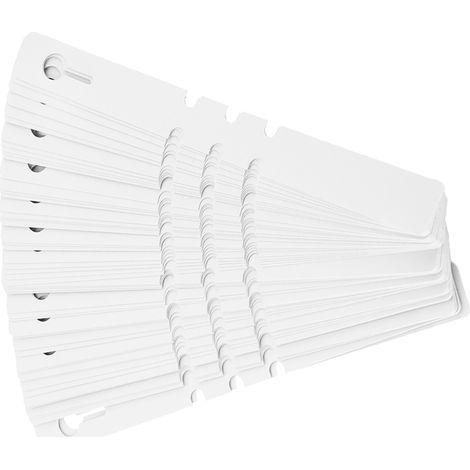 100 étiquettes décoratives en plastique blanc pour plantes et plantes de jardin, idéales pour les piquets. (1/5)