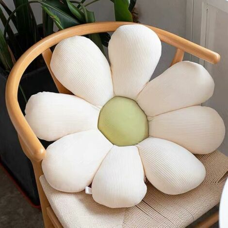 Coussin en Forme de Fleur de 60 cm - Coussin de Sol Mignon en Forme de Tournesol - Coussin de Chaise surdimensionné pour la Décoration Intérieure - Cadeaux pour Enfants, Filles et Femmes (Marguerites (1/4)
