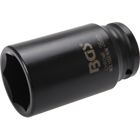 BGS Kraft-Steckschlüssel-Einsatz Sechskant tief Antrieb Innenvierkant 12,5 mm (1/2") SW 36 mm - 7236