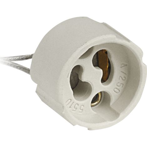 Portalampada per alogena LAP322 con attacco GU10 in ceramica