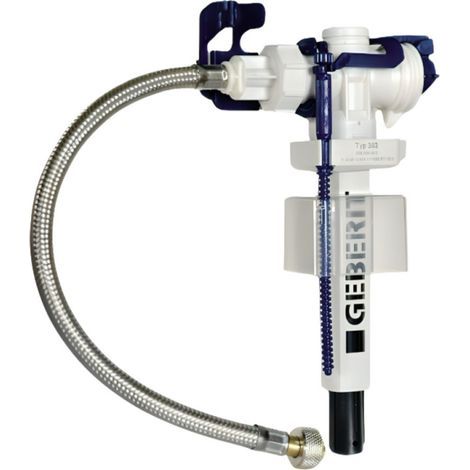Robinet flotteur latéral silencieux pour réservoir WC encastré – Flexible 3/8" – Compatible Geberit et autres – Alimentation latérale-Chrom (1/3)