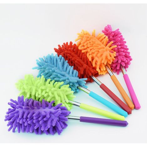 Lot de 2 Plumeau Extensibles en Microfibre pour le Nettoyage des bureaux, Meubles, Voitures, Climatiseurs et Ventilateurs de Plafond, Vert (1/5)