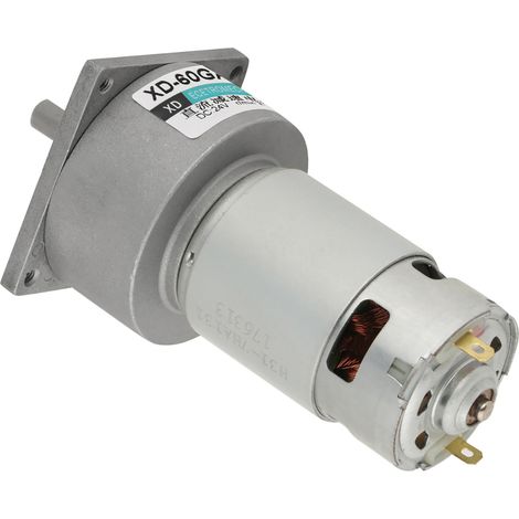 Moteur à engrenages métalliques Micro DC 35W, vitesse réglable sens horaire/antihoraire (24V 30tr/min) (1/5)