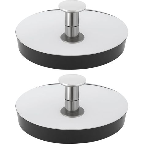 Lot de 2 Bouchons de Vidange en Caoutchouc de Grande Taille 5,3 X 2,2cm pour Baignoire Lavabo Cuisine (1/4)