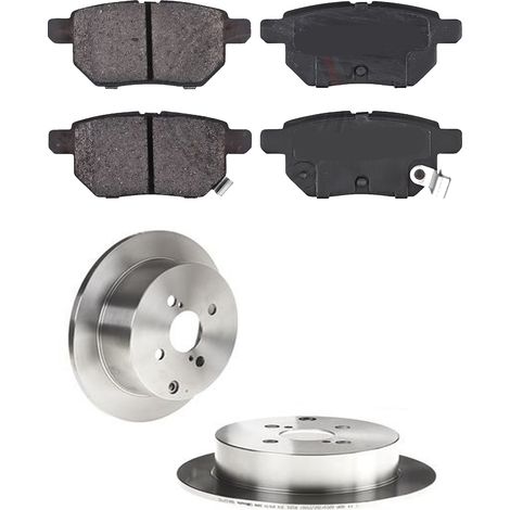 KIT FRENI POSTERIORI compatibile con TOYOTA COROLLA TRE VOLUMI (E15) - DISCHI + PASTIGLIE OEM: P 83 083 , P 83 080 / 17517 , 17831 /SOSTITUZIONE DIRETTA/BASSA POLVERE/SILENZIOSO