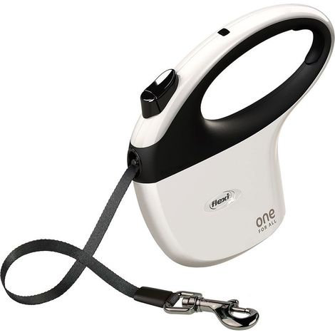 Guinzaglio estensibile per cani modello one for all bianco 5 mt