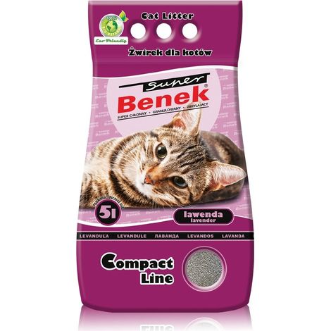 Certech Super Benek Compact Lavande - Litière agglomérante pour chats 5 l (1/2)