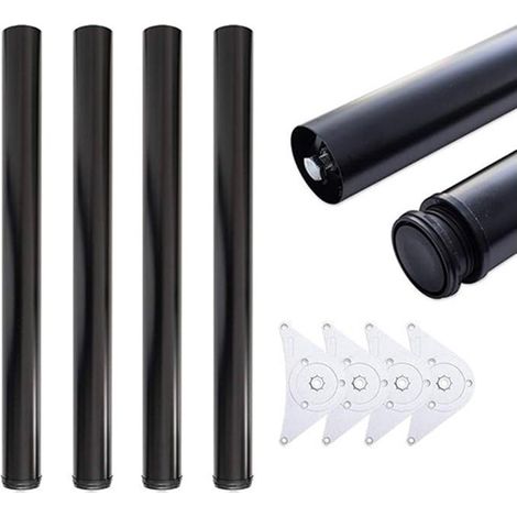 GAMBA IN ACCIAIO PER TAVOLI Ø60 H710 MM NERO