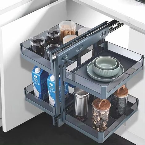 MAGIC CORNER 800 PANIER D'ANGLE DOUBLE FACE FOND EN VERRE TMY (1/5)