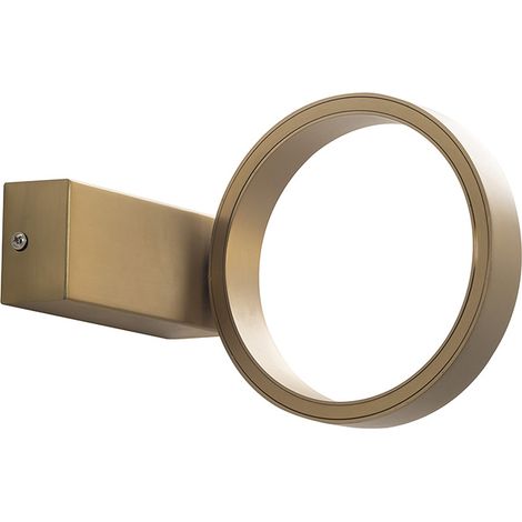Applique LED Enso 7W 3000K Or Satiné - Lampe orientable en aluminium à lumière indirecte et dimmable à coupure de phase - Rossini (1/5)