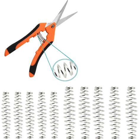 10 x Replacement Spring for Garden Scissors, for Flower Scissors Accessories, Replacement Parts for Garden Tools, Replacement Scissors (4 cm/4.8 cm) (1/5)