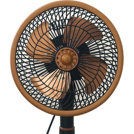 Ventilatore a piantana 60W nero/oro con diffusore oli essenziali