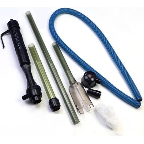 Pompe à siphon pour aspirateur de réservoir de poisson - Égouttoir - Tuyau de nettoyage pour gravier avec sac de filtre à eau - Outil de transfert automatique des fluides (1/5)