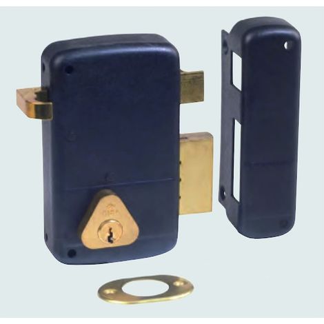 Serrure en applique verticale à tirage CISA 502210 à cylindre rond varié droite - NORMBAU