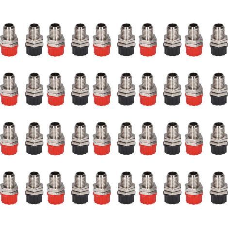 20 Pieces Nickel Plated Brass Terminal Block Connectors 4mm Banana Socket Educational Instrument Accessories (1/5)