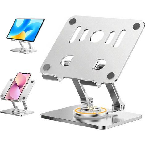 Tablet-Ständer für den Schreibtisch, Tablet-Halterung für iPad und Smartphone, verstellbar und faltbar, kompatibel mit 4-13" iPad Pro 9.7, 10.5, 13" Air Mini 4 3 2, Kindle, Nexus, Galaxy, E-Reader (1/5)