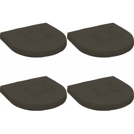4-teilige Sitzkissen 4 stk. 100 % Polyester Anthrazit vidaXL (1/5)