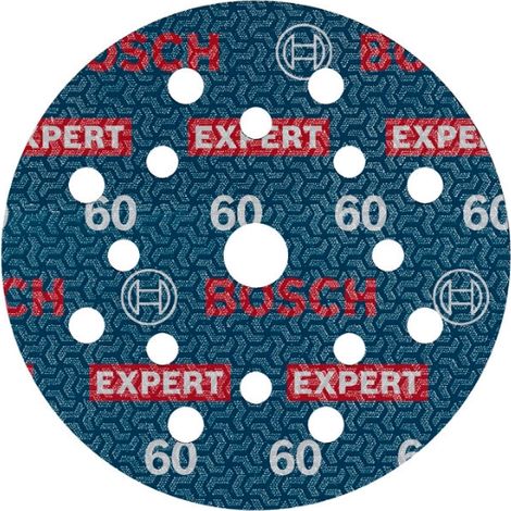 Bosch 50x Disco de lija para láminas EXPERT O780, 125 mm (para Madera dura, Pintura sobre madera, Ø 125 mm, Grano 60, Professional Accesorios Lijadora excéntrica) (1/5)