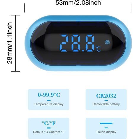 Aquariumthermometer, digitales Wasserthermometer für Aquarien, LED-Display-Thermometer für Aquarien, Terrarien und Vivarien (1/4)