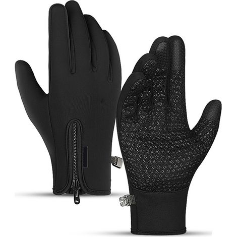 Gants d'hiver chauds en velours épais pour sports de plein air et cyclisme (1/5)