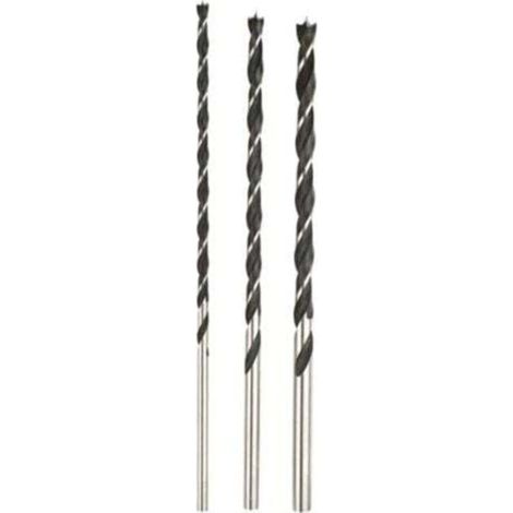 Wood drill bit set 3 pieces 8 mm, 10 mm, 12 mm Total length 300 mm (1/3)