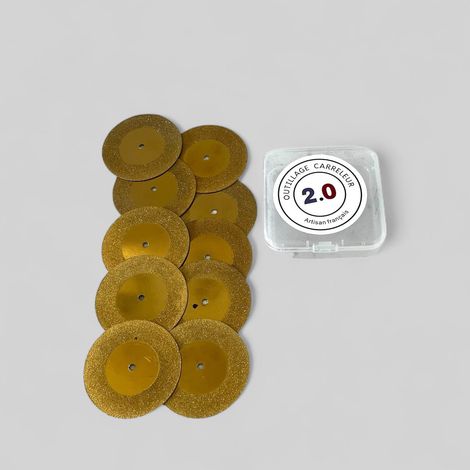 Pack de 10 Disques Or pour Meuleuse P6  Découpe Précise et Finition Pro Outillage Carreleur 2.0 50mm