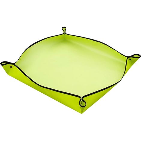 Tapis de Rempotage pour Plantes, 75x75cm Tapis de Jardinage Oxford Imperméable et Pliable, Tapis de Plantation Succulente pour Jardin Intérieur, Rempotage et Entretien des Plantes (Vert fruité) (1/5)