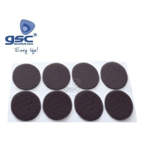 Set 8 adesivi rotondi in feltro Ø25mm Brown GSC 003802759