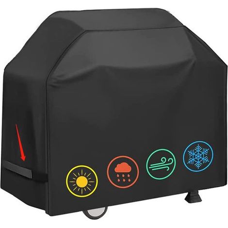 Outdoor-Grillabdeckung – Wasserdichte Grillschutzabdeckung aus 210D Oxford-Gewebe, rechteckig, 145 x 61 x 117 cm, für Gasgrills (1/5)