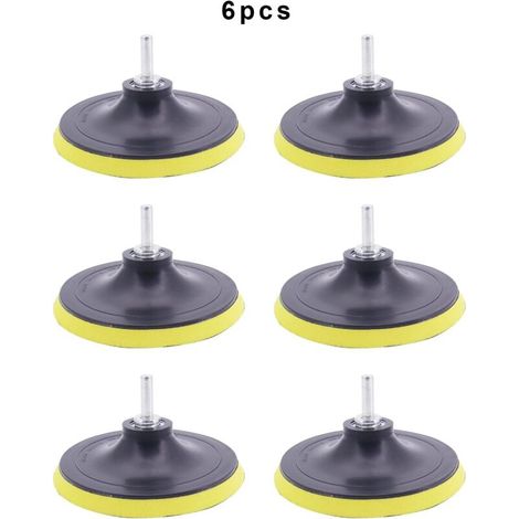 6 Pcs 5 Pouce 125mm Assiette de Ponçage avec M14 Mandrin Plateau de Ponçage pour Perceuse, Meuleuse d'angle (1/5)