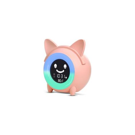 Despertador para estudiantes: alarma para dormir y despertar, brillo ajustable, altavoz integrado, reloj despertador electrónico digital creativo con luz nocturna - Crezuo (1/4)
