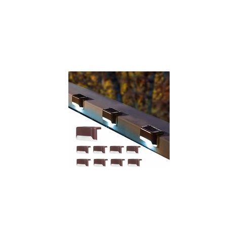 Éclairage extérieur solaire professionnel sans fil (8 pièces) Marron (1/4)