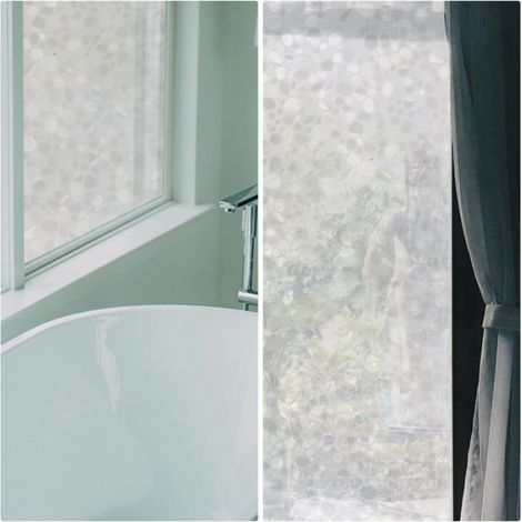 Film pour vitrage Film de confidentialité pour Fenêtre Motif Pavés 196.85" L x 17.72" l Transparent (1/5)