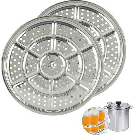 Grille - Acier Inoxydable - Pour Autocuiseur - Diamètre 28 Cm - Lot De 2 (1/3)
