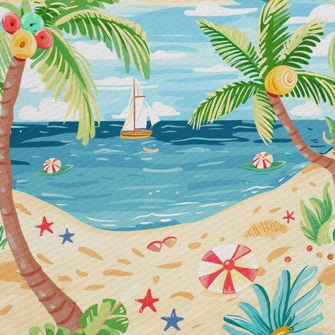 Tela Oxford decorativa para exteriores - Motivo Verano  DX8981 (1/5)