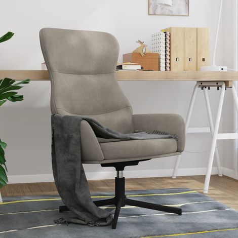 Relaxsessel Hellgrau Samt vidaXL (1/5)