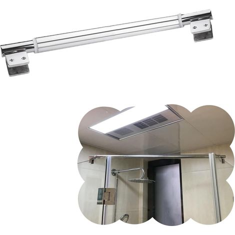 Barre de support extensible pour paroi douche fixe en verre (1/5)