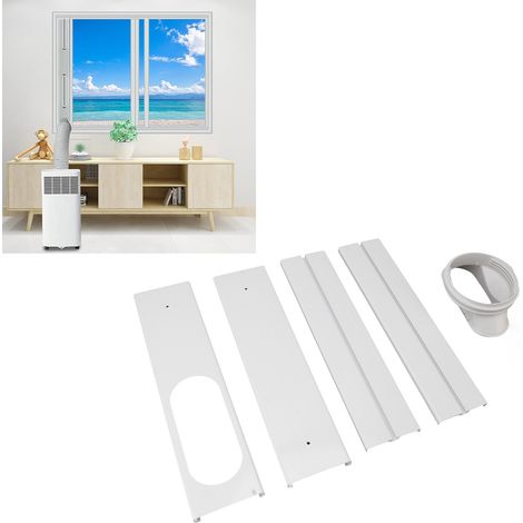 [Sellador de ventana] [Modelo ajustable] [Kit de montaje de PVC para ventanas correderas horizontales y verticales] [Kit de ventilación manual] (1/5)