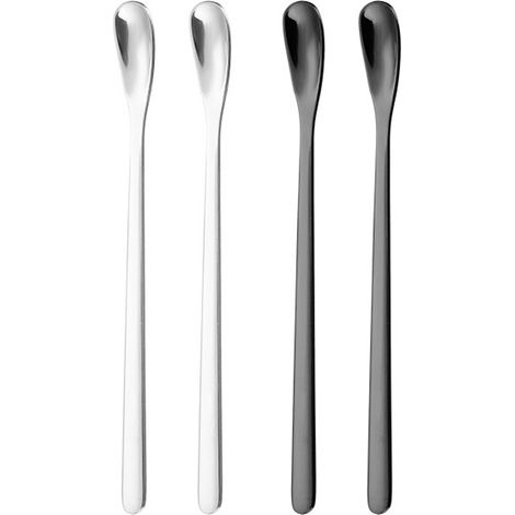 Cuillères à café, agitateurs à café en acier inoxydable, petites cuillères à thé, lot de 4 mini-cuillères à expresso (1/5)