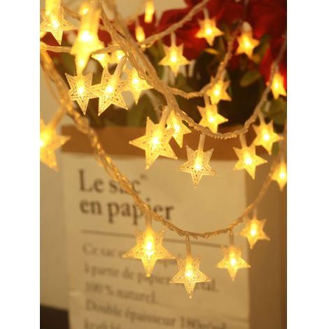 Guirlande lumineuse, 3m 20 LED Guirlande Guinguette, Decoractive pour chambre à coucher, Terrasse, mariage, fête, anniversaire (Star),cadeaux de Noël (1/5)