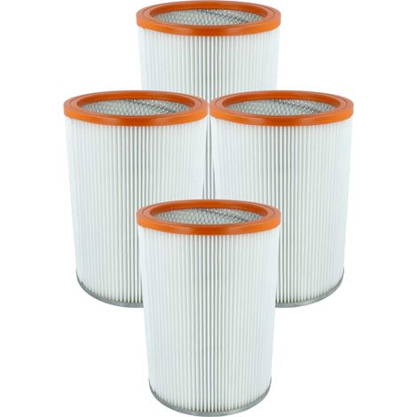 vhbw 4x filtro a pieghe piatte sostituisce Nilfisk R 637/1 per aspiratore - arancione / bianco (1/4)