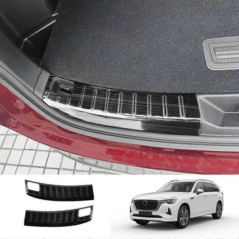 Protections de pare-chocs arrière intérieur pour Mazda CX-80, accessoires auto CX80, plaques de garniture de seuil de porte de coffre ( ) (1/5)